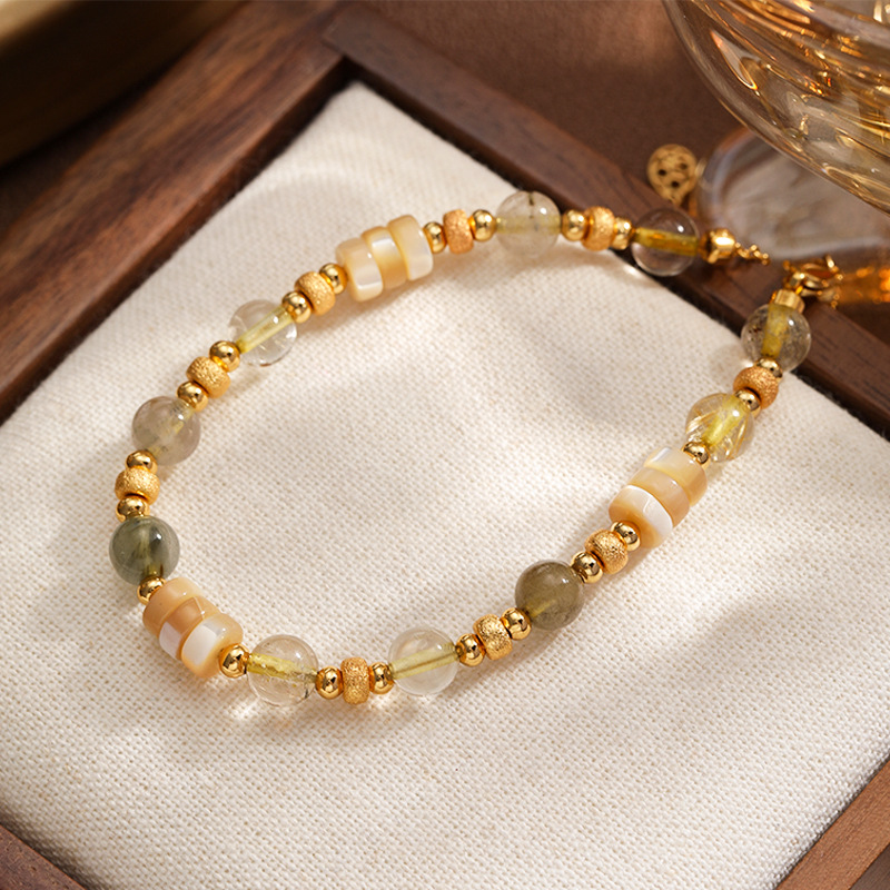 NALA娜啦缤纷复古自然石手链轻奢高级感不掉色手链女高级感手串女细节图