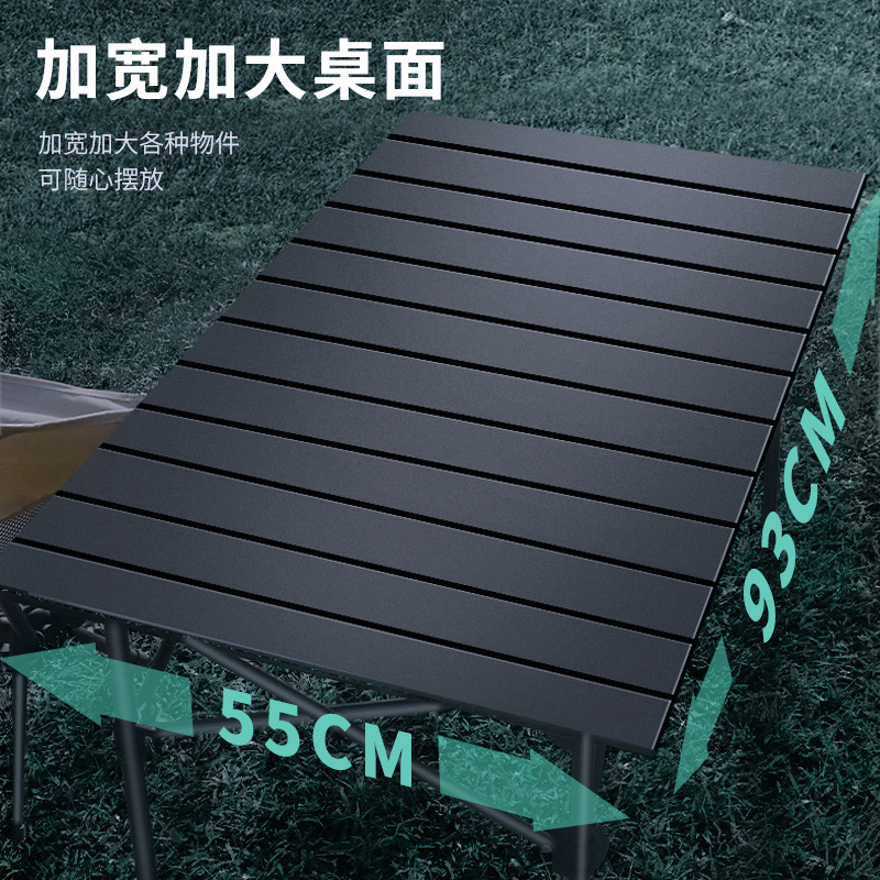 Customized outdoor folding tables, egg roll tables, portable picnic tables and chairs, camping table sets, camping foldable details Picture