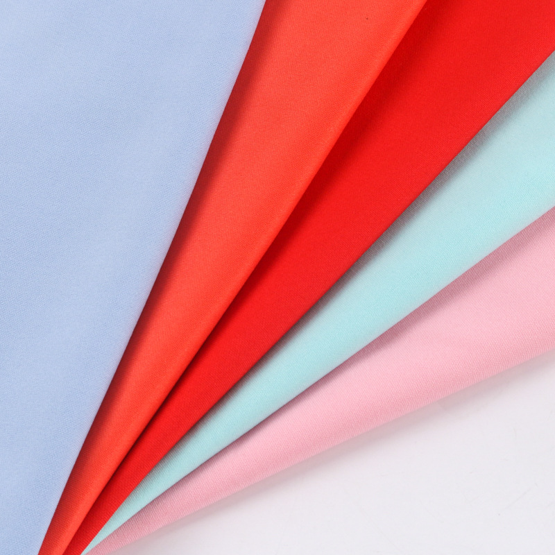 Polyester-ammonia cotton air layer fabric, non-pilling, double-sided healthy knitted frame polyester-ammonia school uniform fabric in stock Specification image