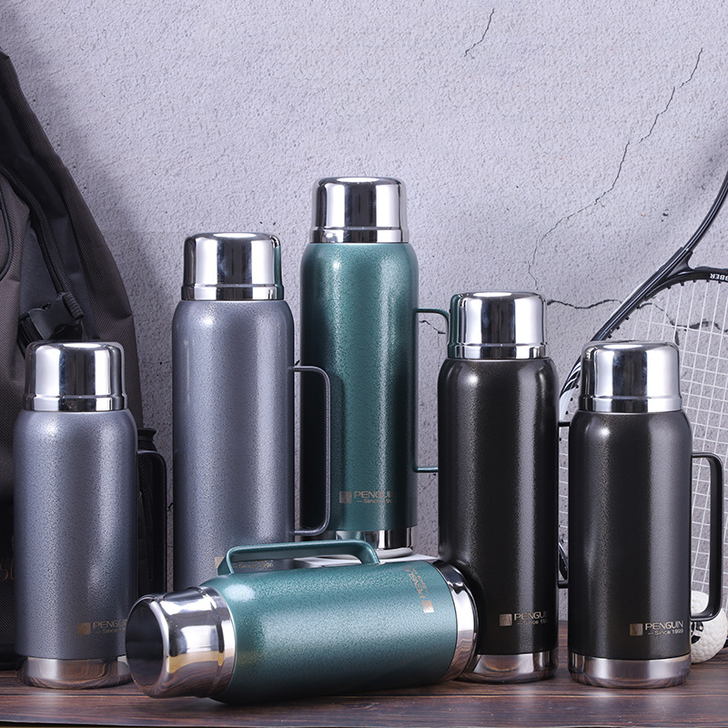 Leak-proof thermos flask, water cup, thermos kettle, household portable, large capacity