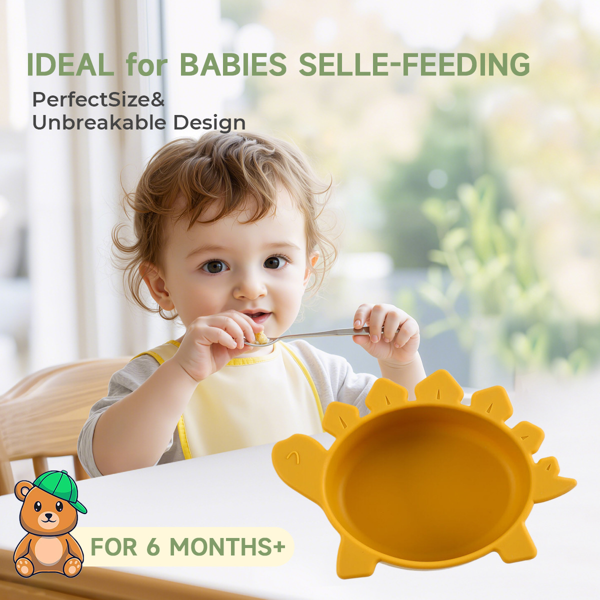 婴儿硅胶餐具/硅胶儿童餐具套装/pp餐具/母婴餐具/保鲜盒玻璃细节图