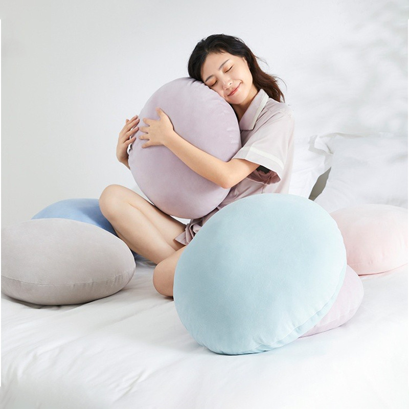 Simple and fashionable, solid-colored round seat cushion and throw pillow, solid color, super soft, comfortable and breathable cushion, Japanese and Korean style chair cushion Specification image