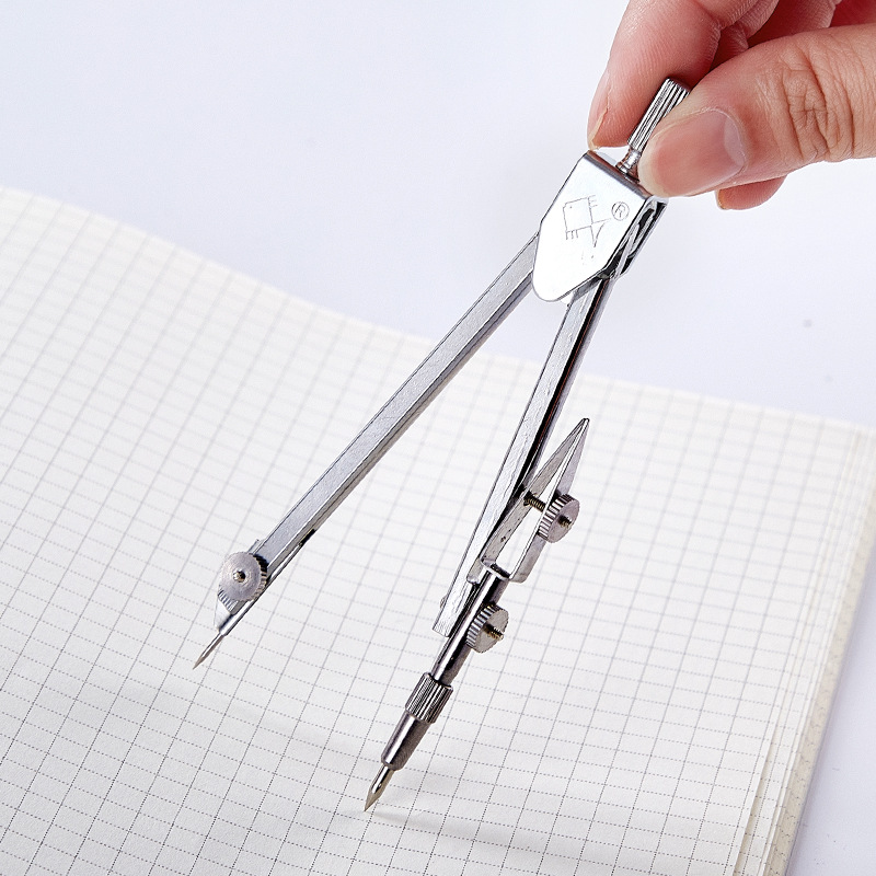 Xiaoyu 'er's in-stock student stationery, professional drawing design, stainless steel metal compass, drawing tools, iron compass Specification image