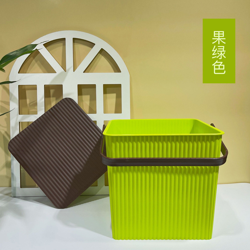 洗澡桶水桶带盖收纳桶幼儿园收纳箱钓鱼桶方形加厚储物桶加厚耐用