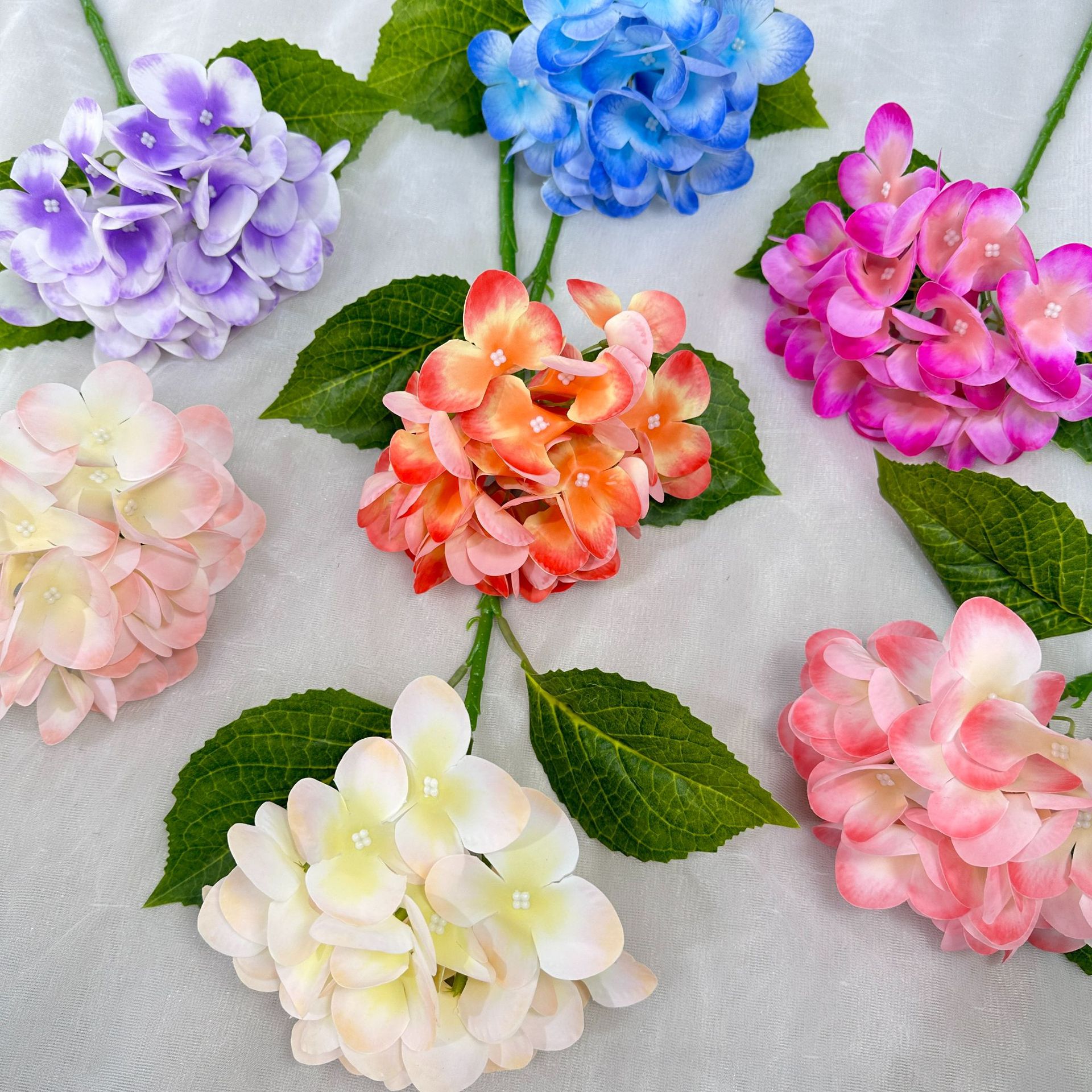 厂家直销高端手感婉约24片单支绣球婚庆装饰假花家居节日绣球批发