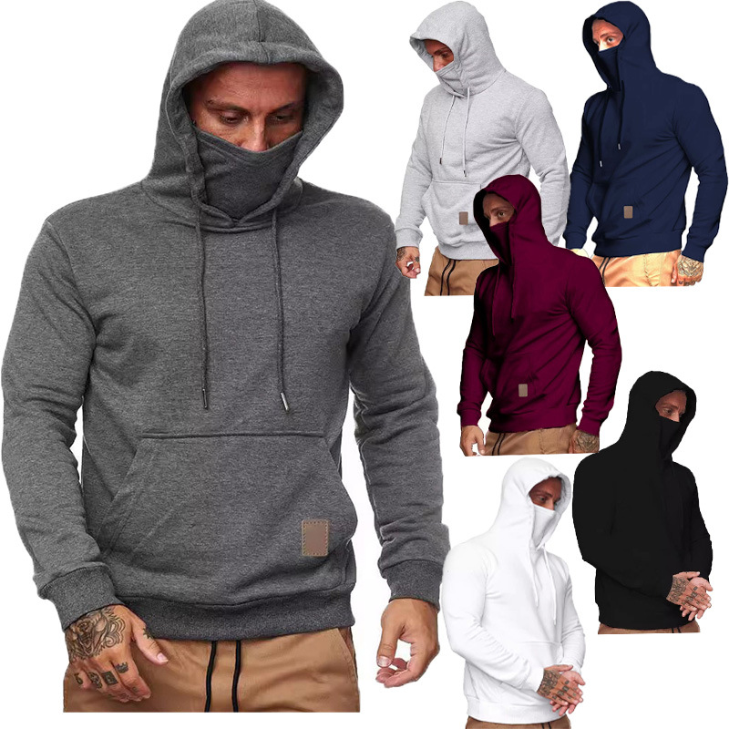 eBay cross-border sportswear, men's hoodie, long-sleeved T-shirt, Call of Duty, European and American men's face mask hoodie full figure