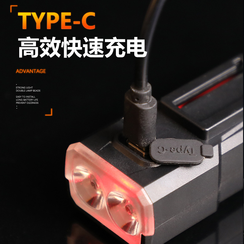 Bicycle headlights, USB charging night cycling lights, outdoor cycling LED lights, bicycle lights Specification image