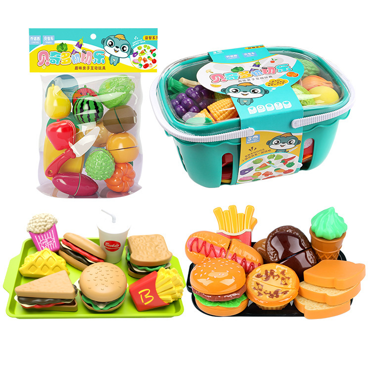 Children's simulation fruit cutting toys, vegetable cutting toys, girl's house playing toys, kitchen cooking utensils toys Item Picture
