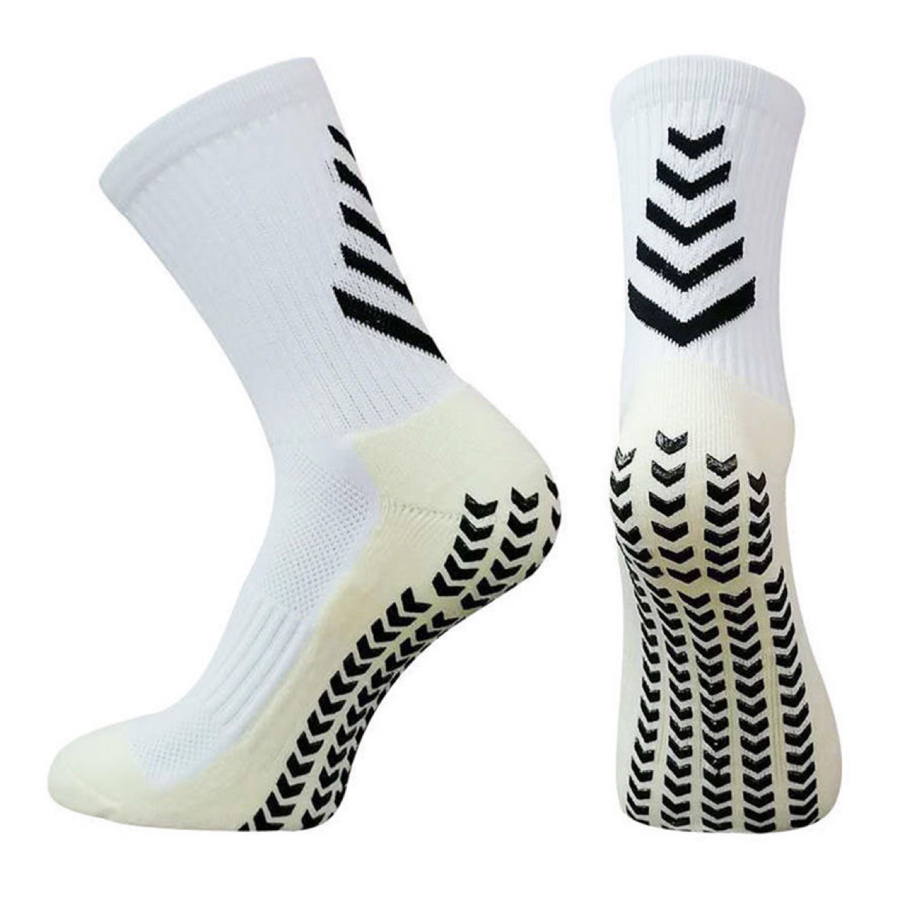Cross-border football socks, men's mid-tube sports socks, running socks, anti-slip silicone, thickened towel bottom, wear-resistant and sweat-absorbent details Picture