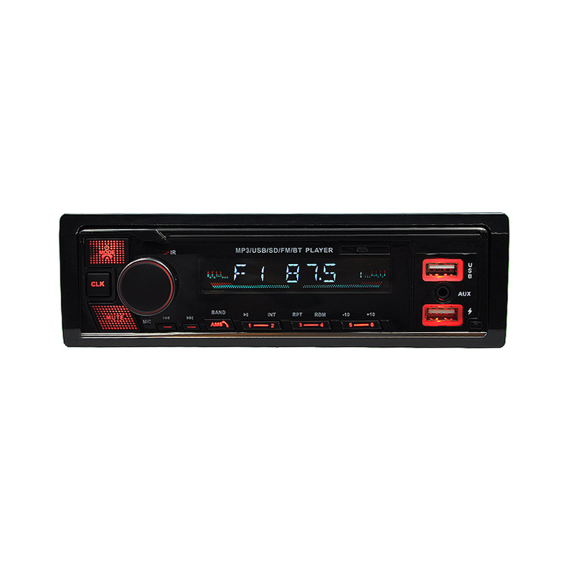 佩沃新款彩色灯光 可拆车载蓝牙MP3插卡TF卡12V 大功率卡机播放器