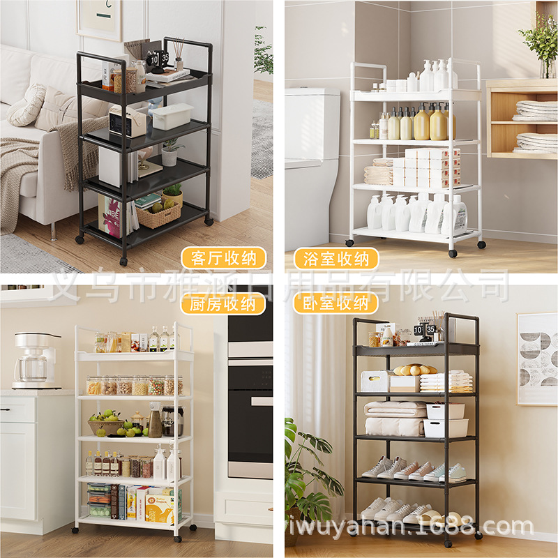 跨境多层收纳置物鞋架可移动客厅置物架书架多功能防尘鞋架储物架详情图3