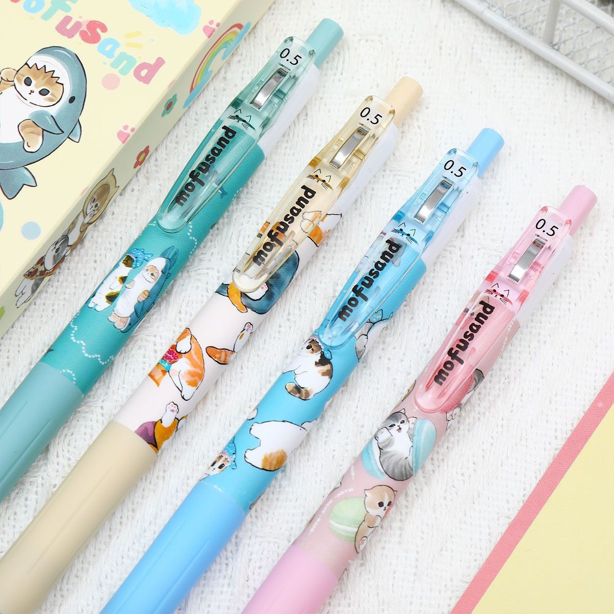 High-appearance-level cute shark cat quick-drying gel pen Press student black pen Japanese-style cartoon problem-solving and burden reduction pen Specification drawing