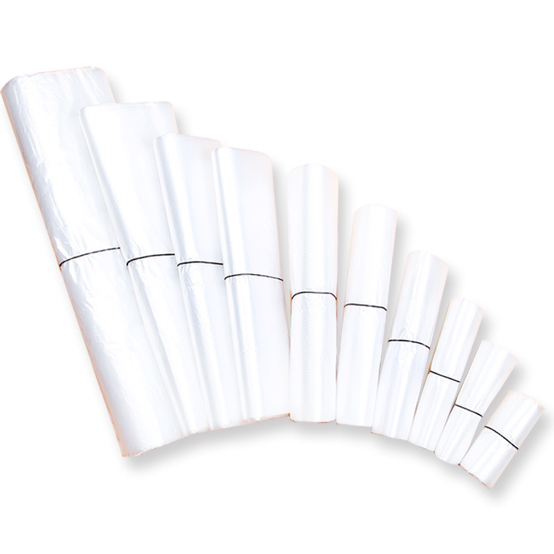 白色透明加厚打包袋塑料袋一次性购物袋保鲜袋手提胶袋背心食品袋白底实物图