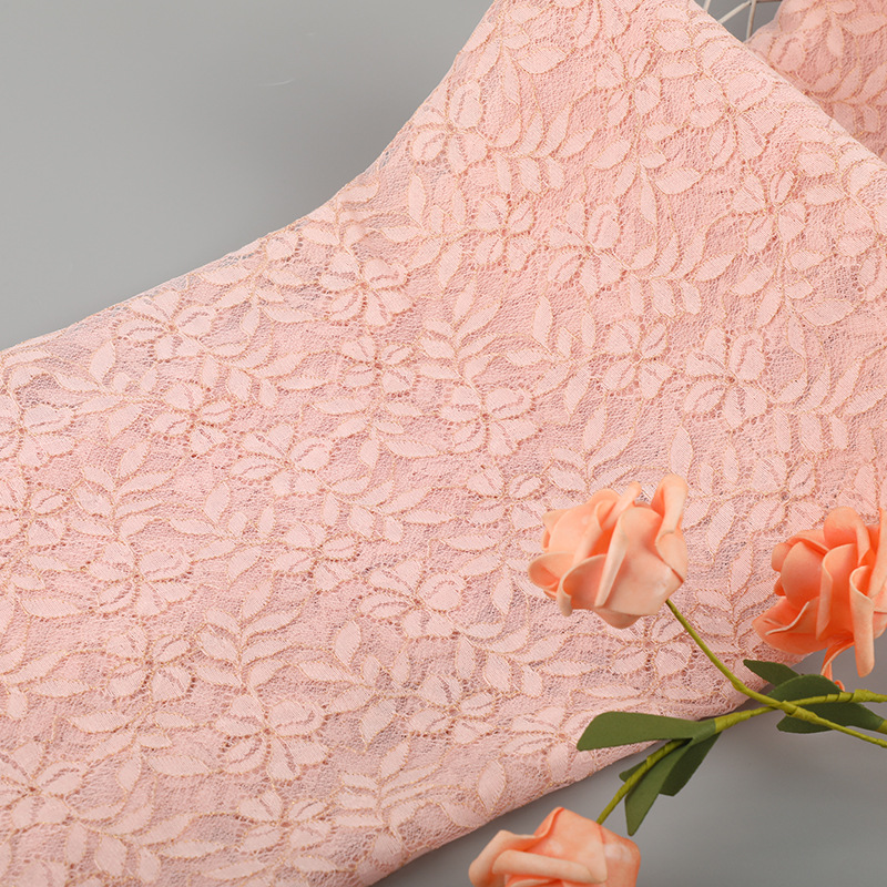 涤纶小树叶蕾丝面料时尚婚纱礼服蕾丝面料童装女装蕾丝辅料现货细节图