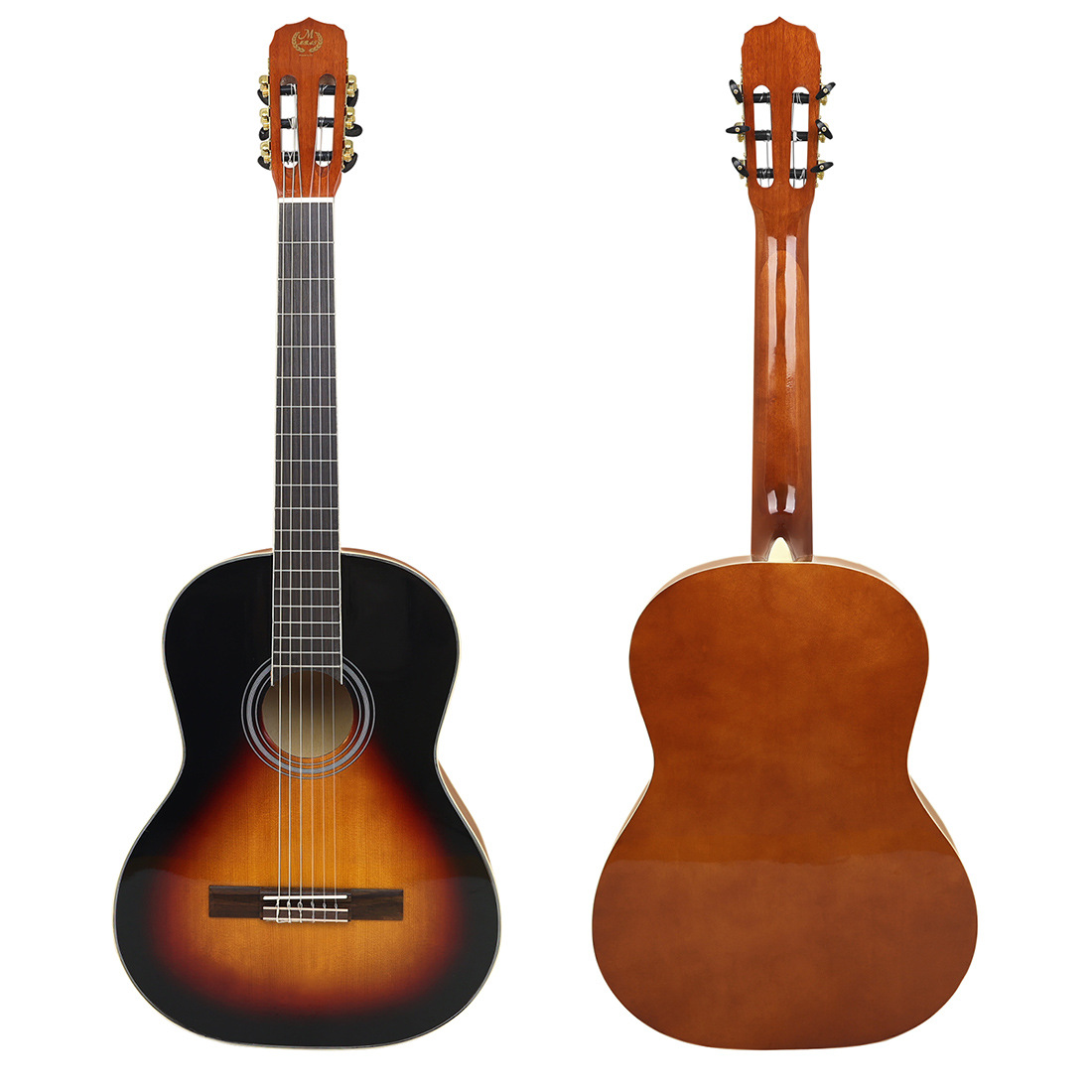 Cross-border 39-inch classical guitar, beginner's practice of acoustic guitar, beginner's instrument spruce top classical acoustic guitar set Item Picture