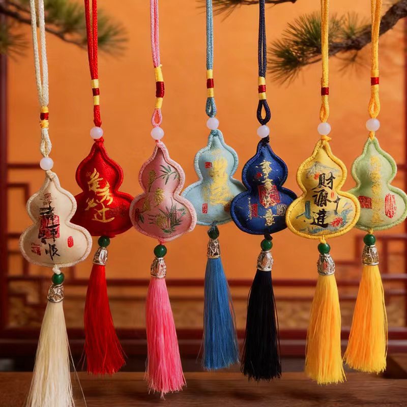 国潮景区葫芦流苏香包端午文创福袋平安配饰车载香囊挂件批发