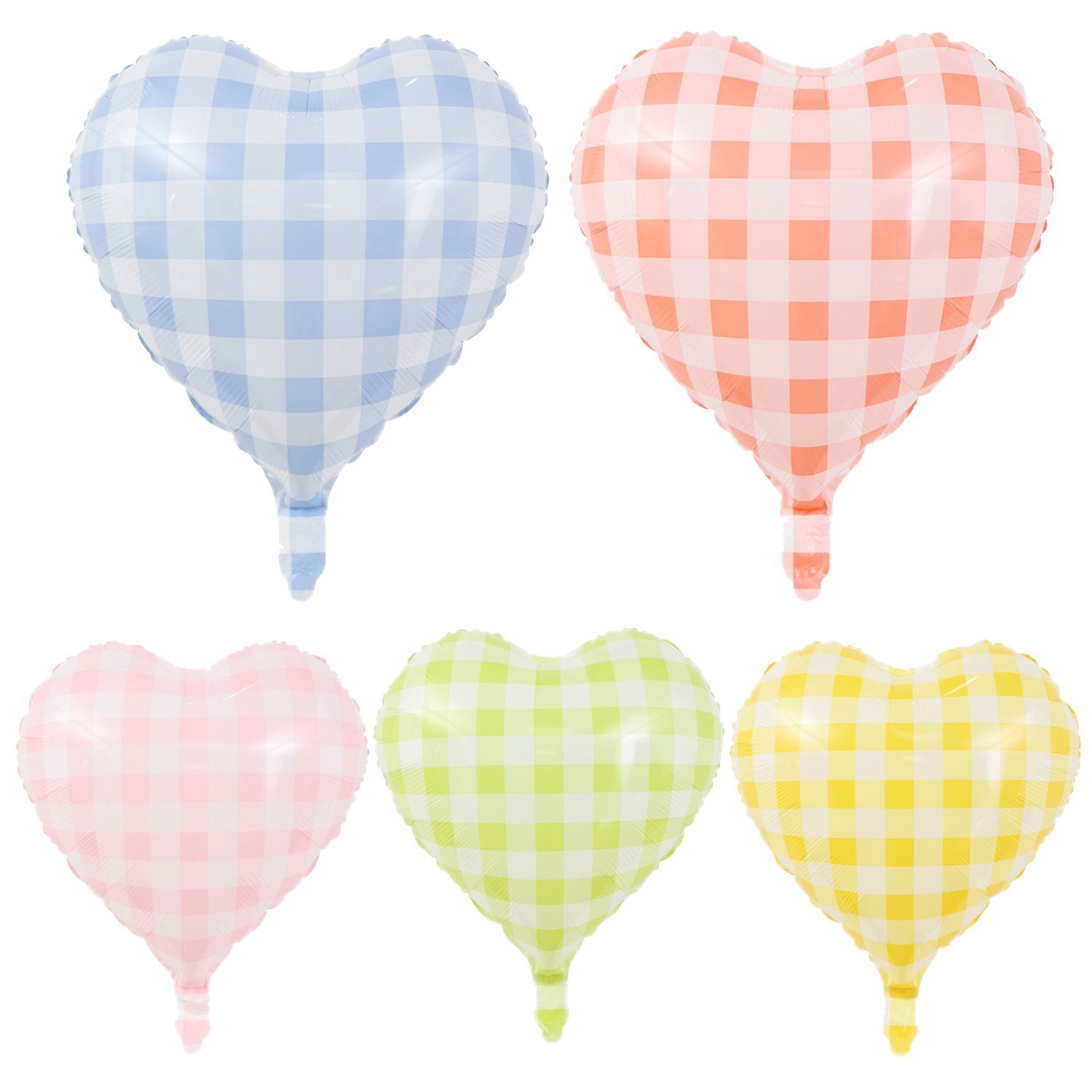 Extra-large checkered heart-shaped aluminum film balloons, air balls, birthday party event decoration, arrangement, photo shoot props Item Picture