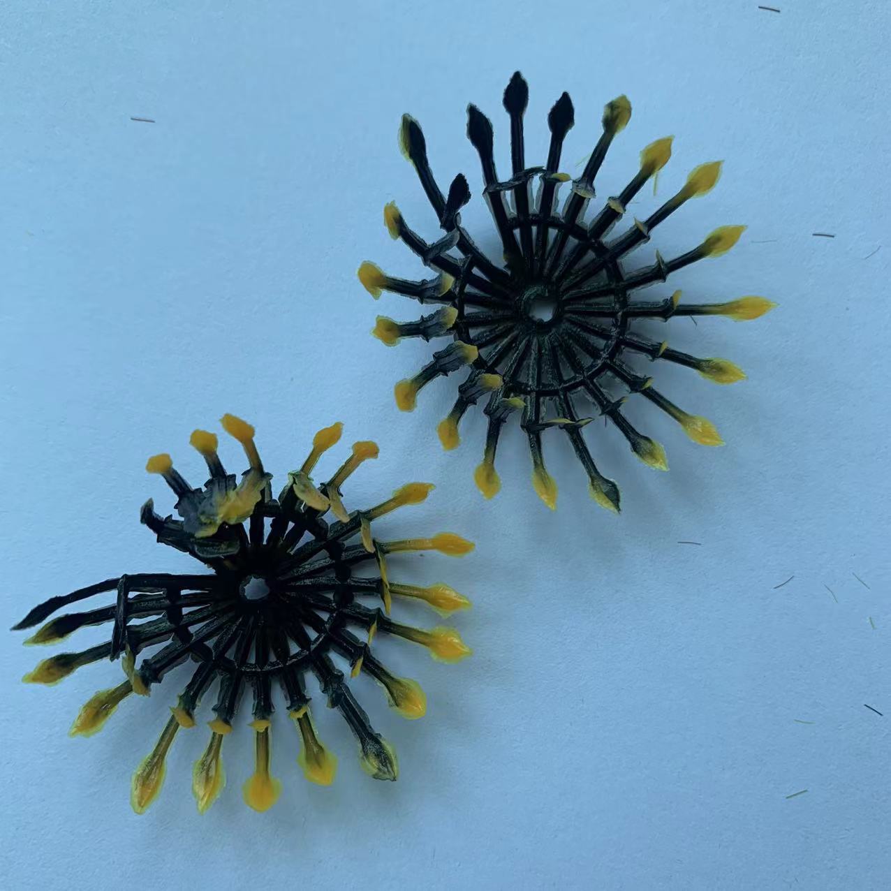 仿真小菊花野菊花波斯菊格桑花芯花底后盖 DIY手工菊花配件细节图