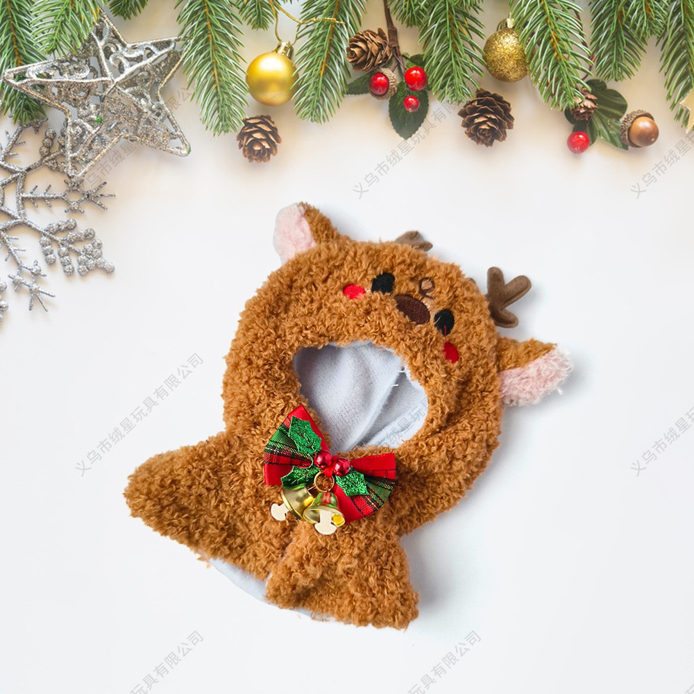 10cm baby dress, doll, Christmas shawl, deer, snowman, labrador, Christmas tree shawl, cape, Christmas hat Application Scenario