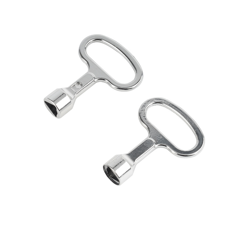 HX012转舌锁三角钥匙铝合金电表箱门锁钥匙供应配电箱门锁钥匙通白底实物图