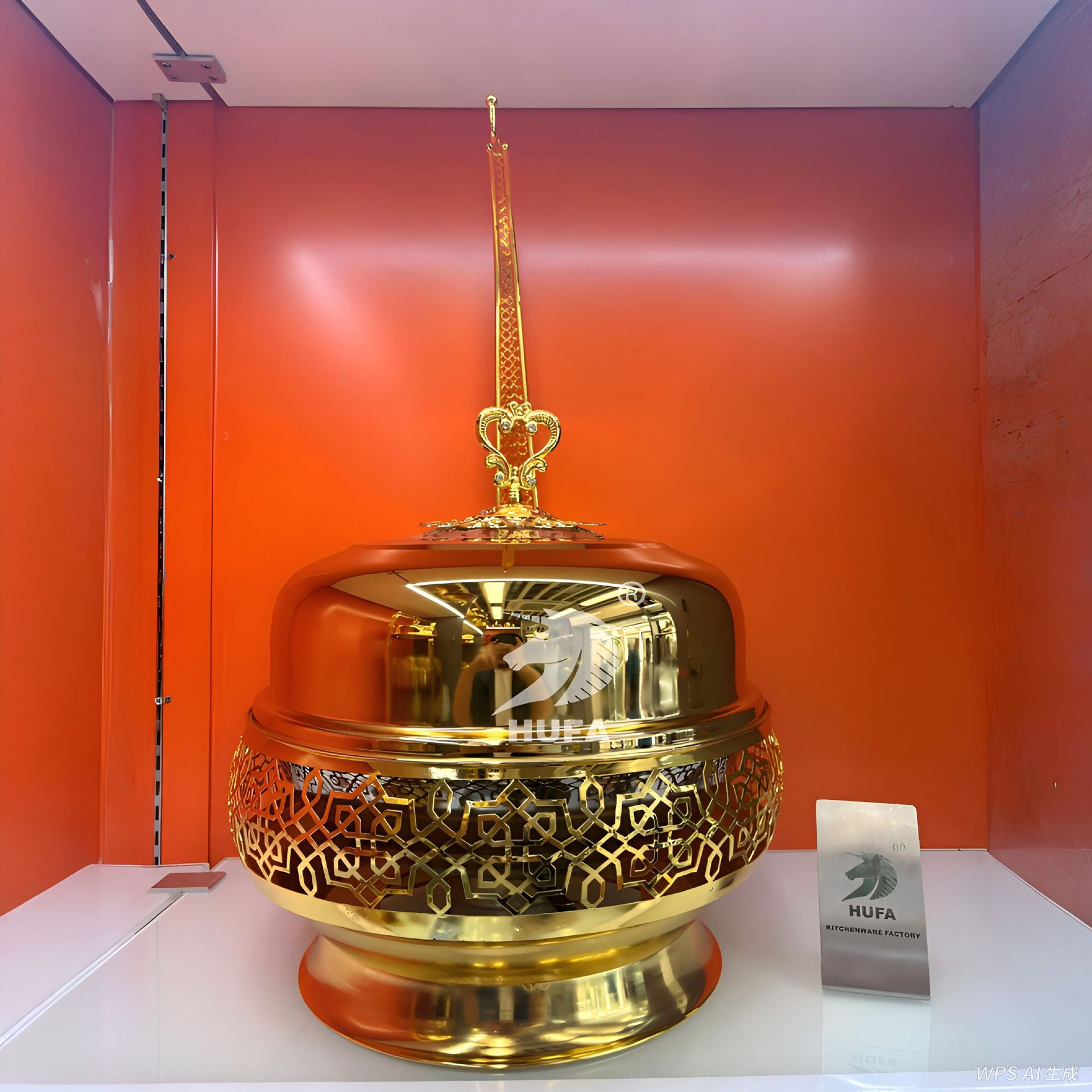 Cross-border stainless steel luxury gold disassembly and assembly hotel restaurant buffet stove, Bubi stove, heater chafingdish details Picture