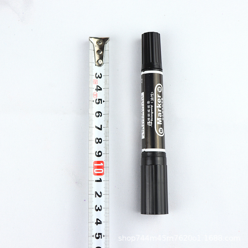 Double-headed marker pens, black and red large-headed pens, office stationery, marker pens, wholesale of general merchandise Item Picture