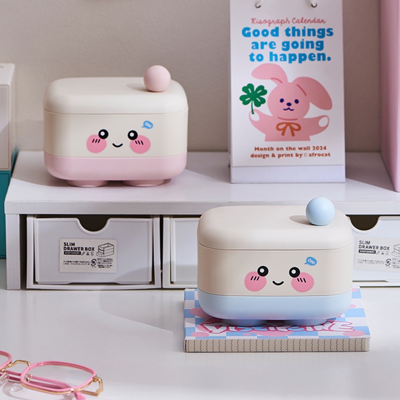 Laundry soap box with lid, large bathroom draining, double-layer personalized and creative, portable soap box for student dormitories