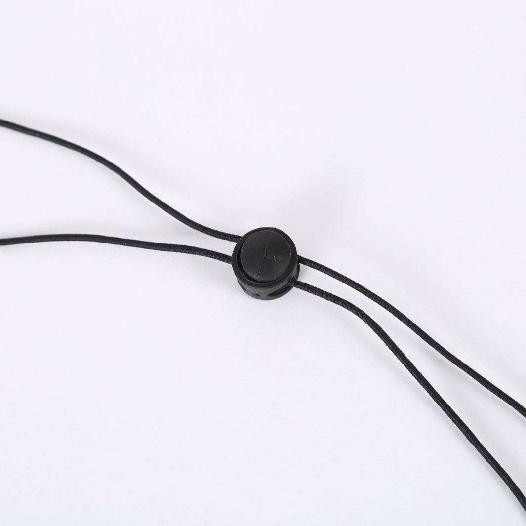 Black and white windproof rope, elastic straw hat, fisherman hat windproof rope, suitable for all kinds of hats, anti-drop magic tool, sun hat accessory Specification image