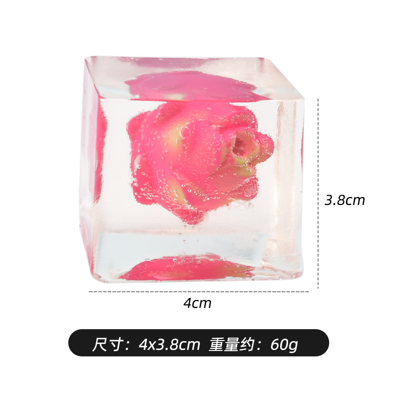 Cute ice cubes, big fruits, kneading fun children's stress-relieving toys, creative venting tools, slow rebound for stress relief Item Picture