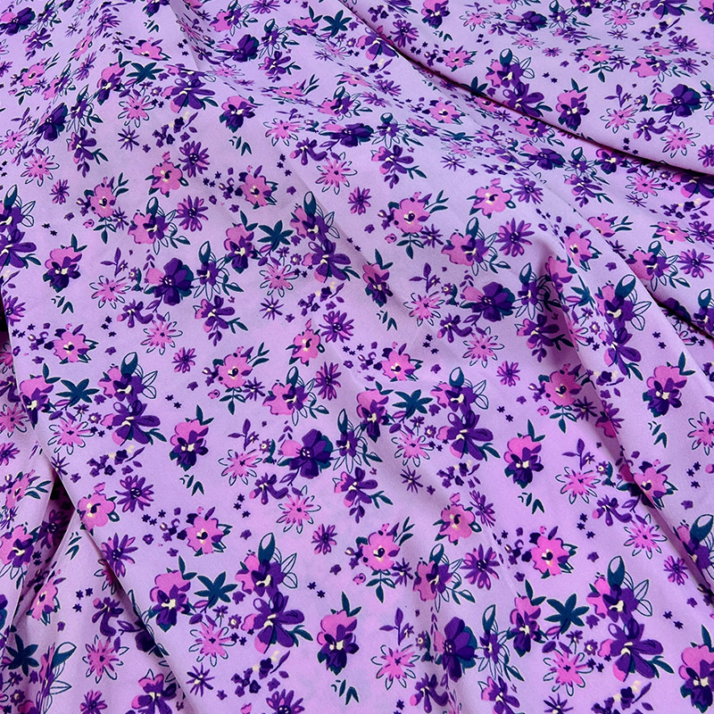 小碎花印花服装连衣裙四面弹面料 外贸服装T恤饰品箱包小碎花布料 details Picture