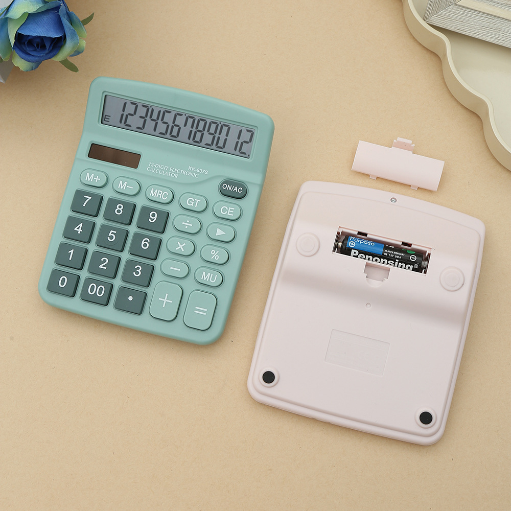 KK-837S high-appearance-level calculator, office financial accounting desktop, student portable solar calculator full figure
