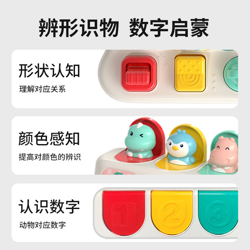 亚马逊新品躲猫猫弹出式开关盒 婴儿手指锻炼益智早教玩具0-3岁细节图