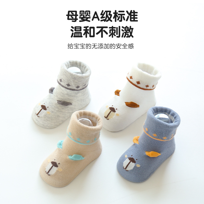 Baby socks for summer, Class a thin type, 0-6 months old newborn baby socks, anti-slip and anti-slip floor socks for toddlers details Picture