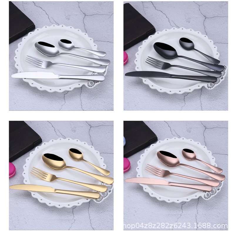 1010 stainless steel tableware set, knives, forks and spoons, hotel household Western tableware, cross-border supply available, logo cross-border hot sales