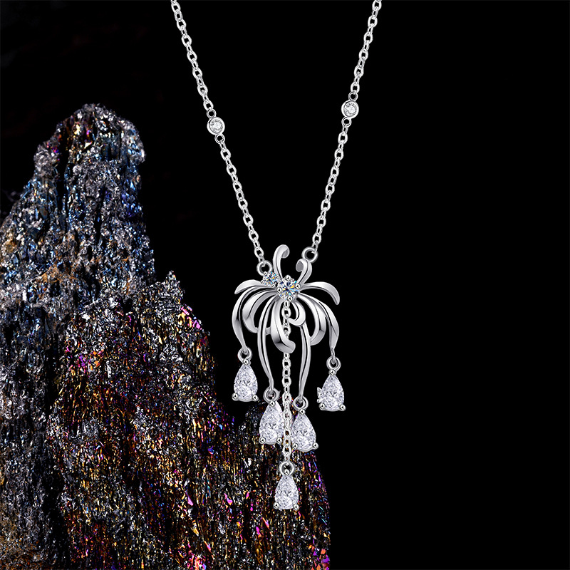 银饰/项链/金色链子/珍珠/梵克雅宝单花项链产品图