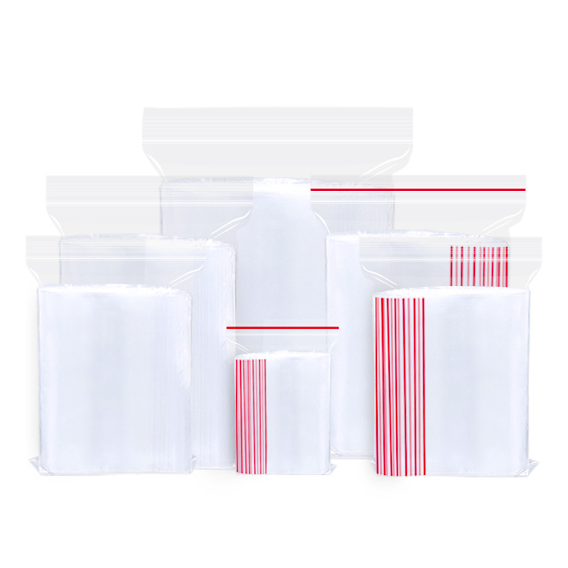 Customized transparent sealed bags, thickened food sealing bags, plastic storage packaging bags, plastic-sealed portioning pe self-sealing bags Item Picture
