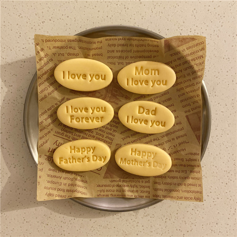 英文祝福语新年节日文字饼干模具父亲母亲节生日小号甜品烘焙工具细节图