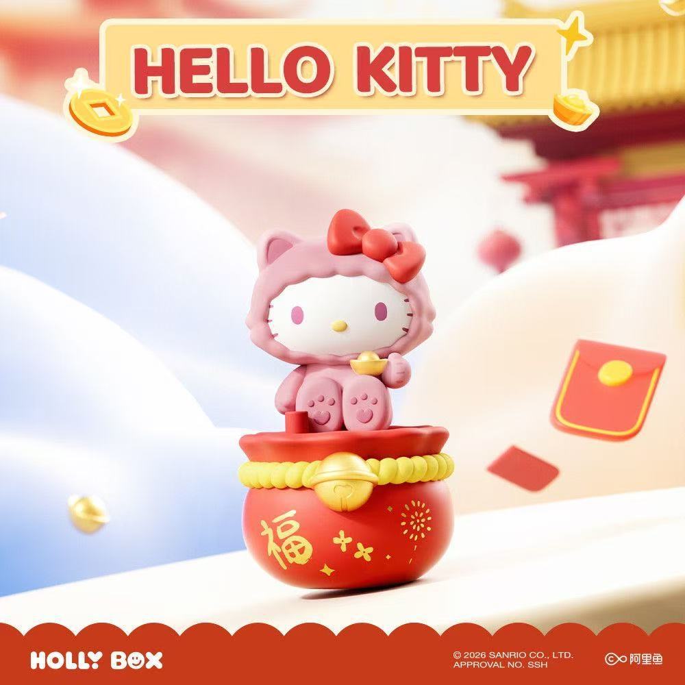 Sanrio Family Series Lucky Draw Ornament for New Year Good Luck Hello Kitty Fun Table Ornament Application Scenario