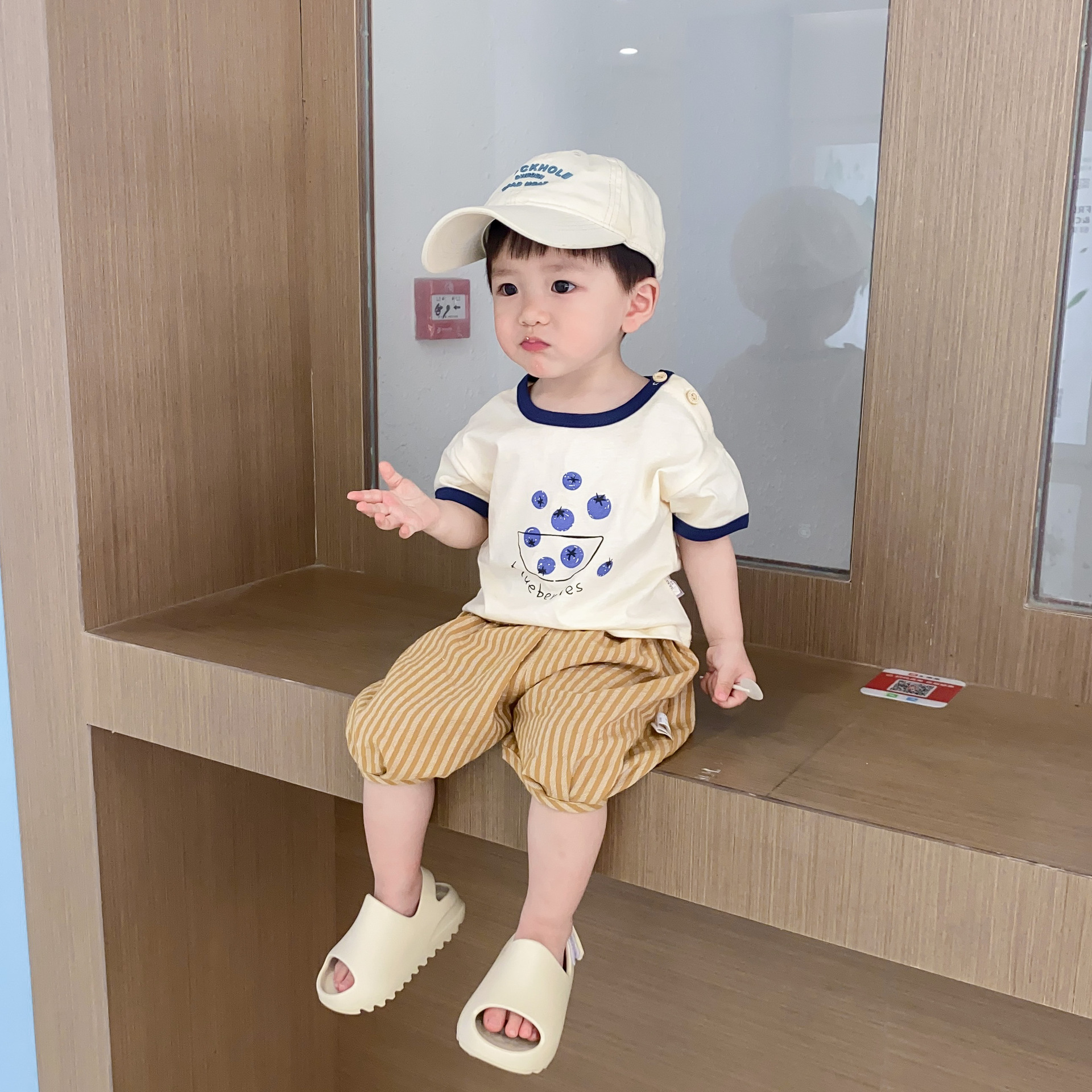 Boys' summer short-sleeved T-shirts, baby clothes, summer thin baby tops, 2025 new style children's clothing, summer Specification image