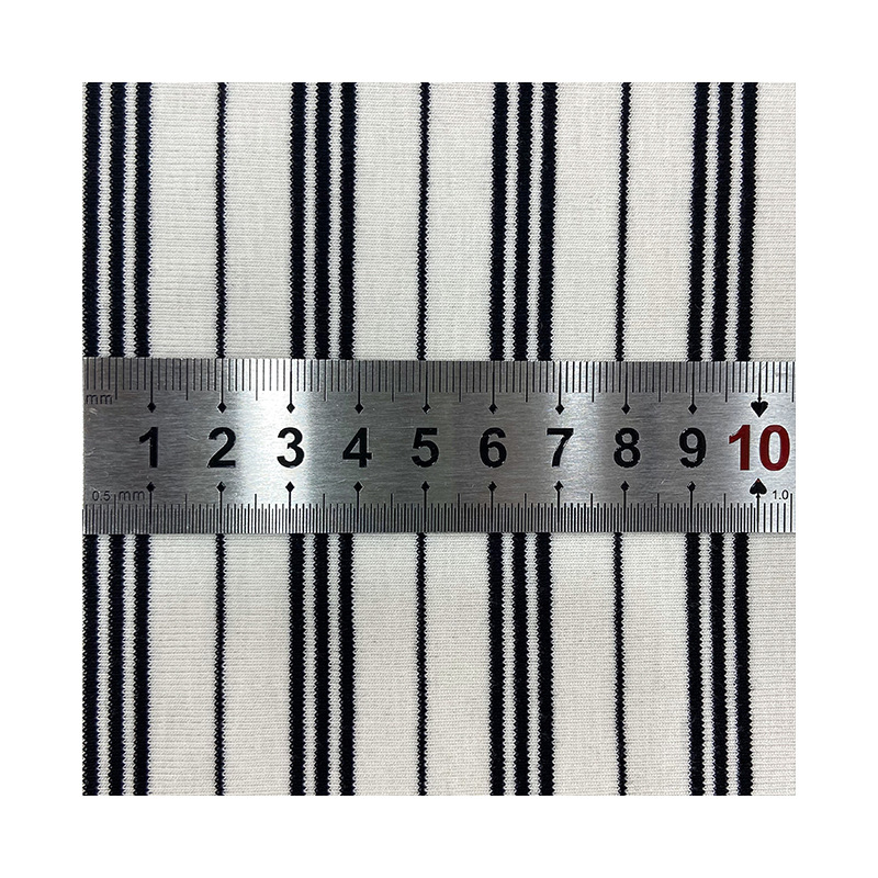Tencel 1*1 cotton ribbed 220g Tencel cotton striped ribbed fabric, fashionable striped T-shirt base layer fabric Application Scenario