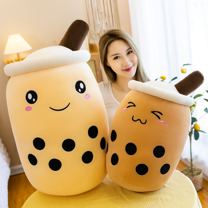 仿真水果奶茶杯抱枕毛绒玩具大号珍珠奶茶公仔布娃娃礼物跨境外贸