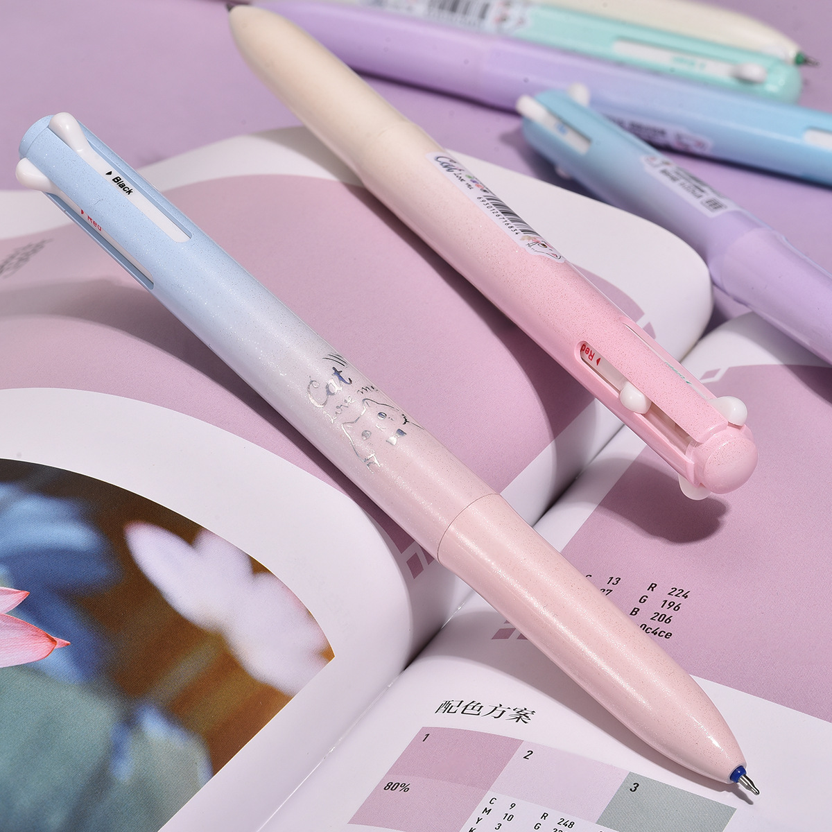 The WYH23219 multi-color gel pen, ST water pen and student carbon pen of Weiya Hui Shan offer smooth writing Application Scenario