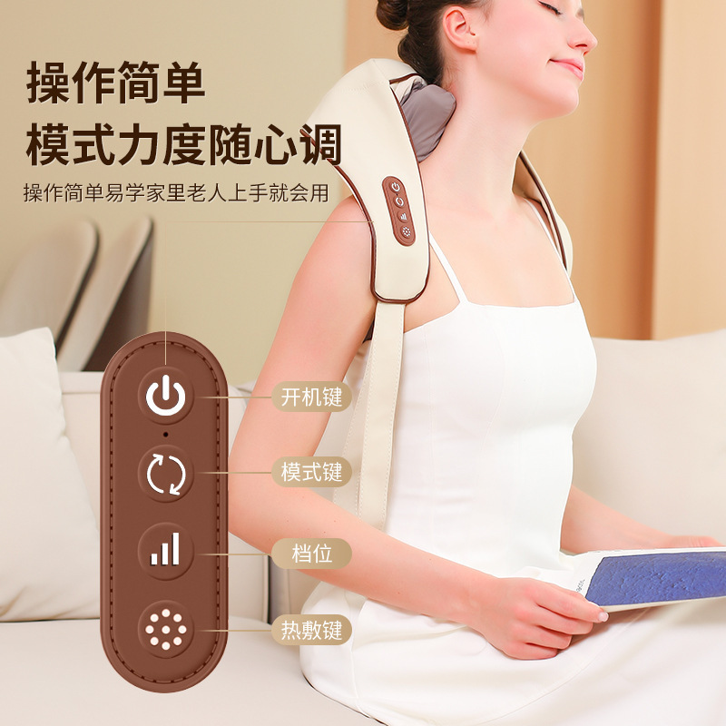 Cross-border shoulder and neck massager, cervical massager, massage the trapezius muscle of the shoulder, cervical multi-functional heating simulation human hand details Picture