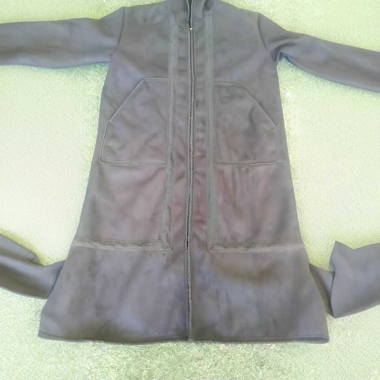 高品质中东阿联酋男士加绒连帽长袍来图打样Farwah拉链长外套产品图