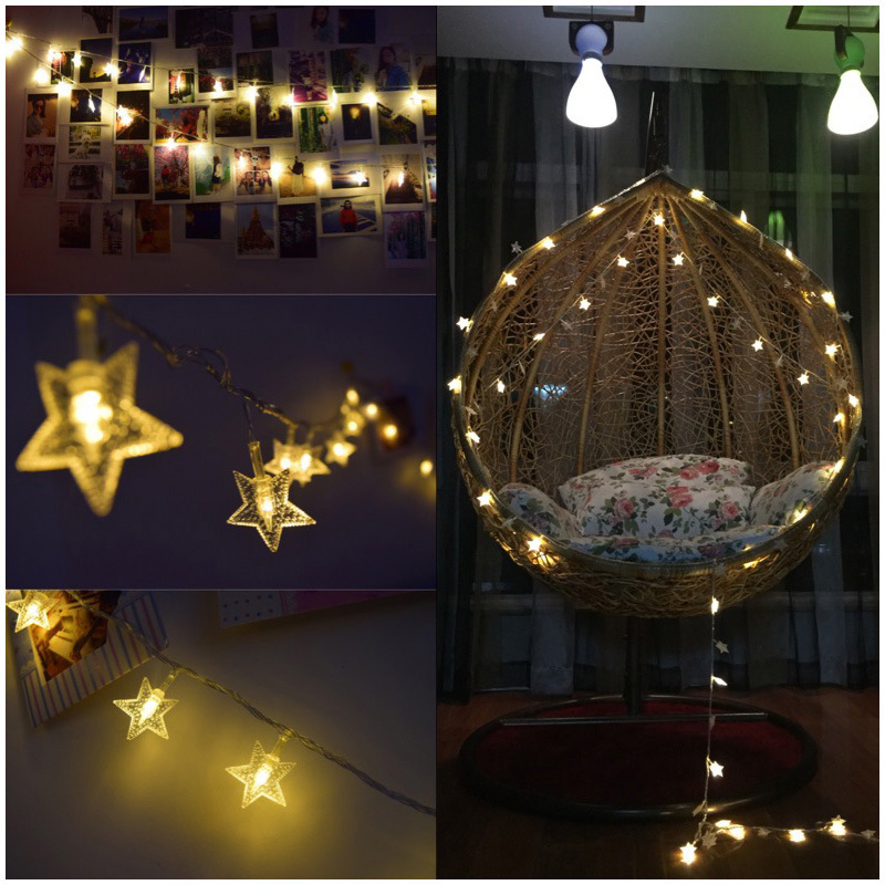led star light string battery, USB remote control, spherical color light, flashing light, outdoor string light, camping tent, curtain light decoration Item Picture