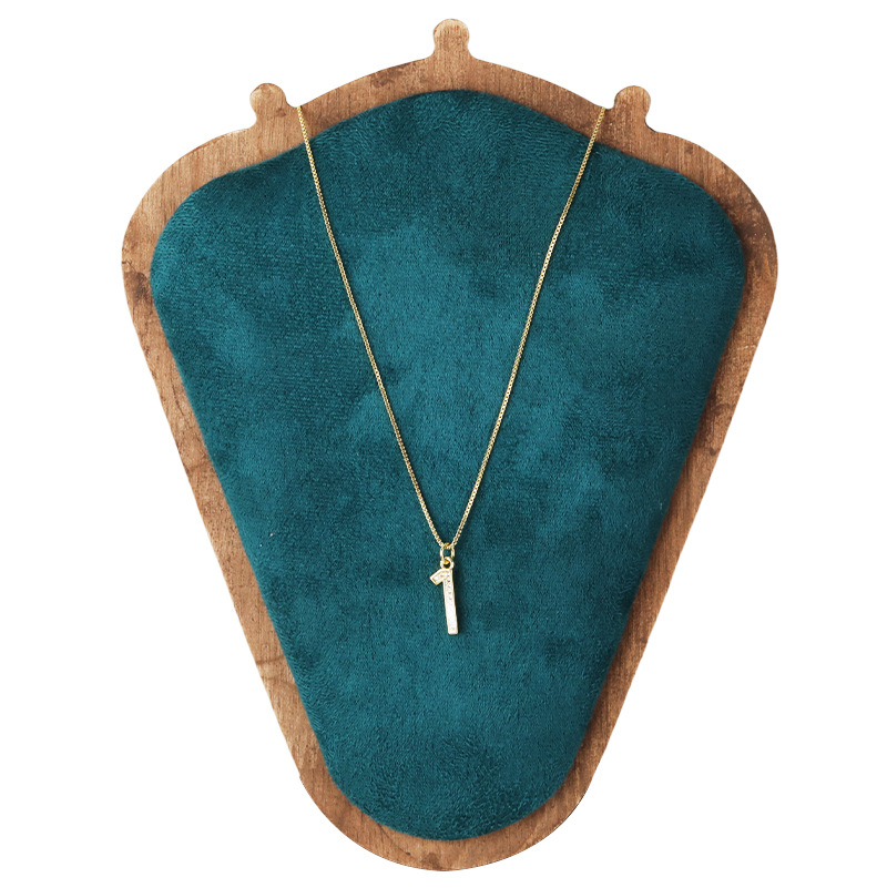 DIY freely combinable digital pendant, 18K color-preserving gold inlaid zircon bracelet necklace, handcrafted chain pendant accessory Item Picture