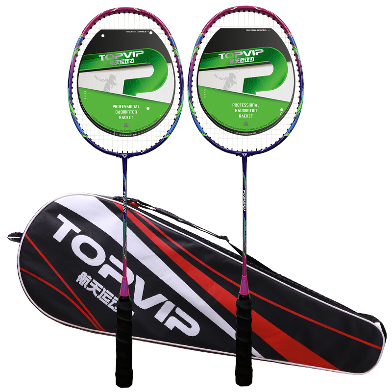 TOPVIP Glass carbon Badminton Rackets Pair Adult Set Gift Bag TV213101 Item Picture