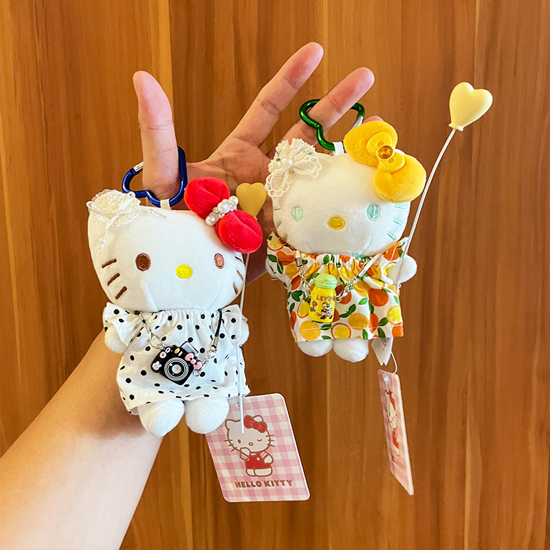 正版hellokitty小挂件毛绒公仔玩偶可爱卡通Kitty钥匙扣包包挂件产品图