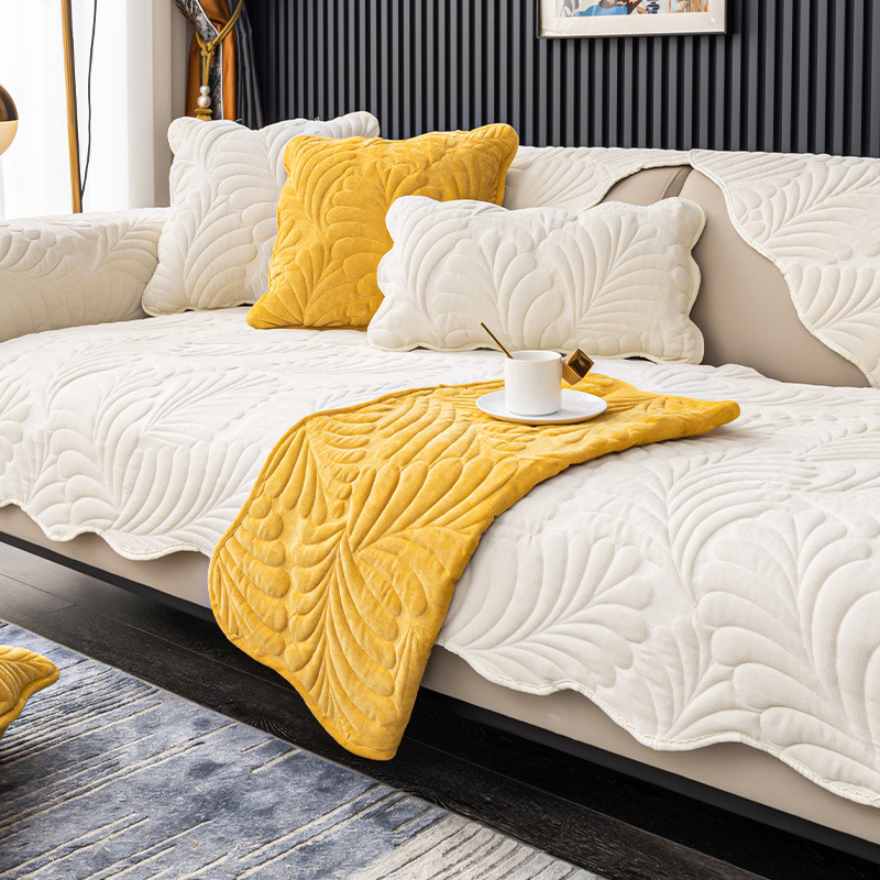 Chenier sofa cover, all-season universal sofa cover, light luxury and high-end, thickened anti-slip sofa cushion details Picture