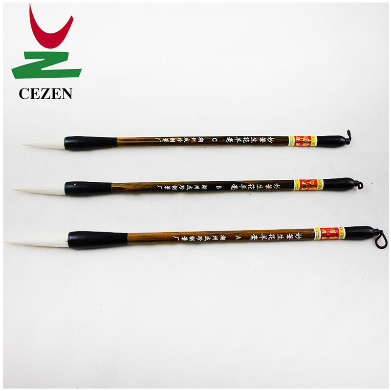 Wholesale of fine writing brushes, exquisite brushstrokes, wolf-hair and sheep-hair writing brushes, beginner's practice brushes for large and small regular script calligraphy and painting Item Picture